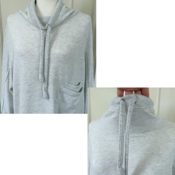 DEMOCRACY Grey Funnel Neck Pullover Knit Top Size XLP - Picture 4 of 13